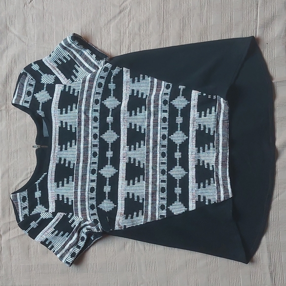 SUNDAY IN BROOKLYN weave hi-lo black top, S - Picture 1 of 10